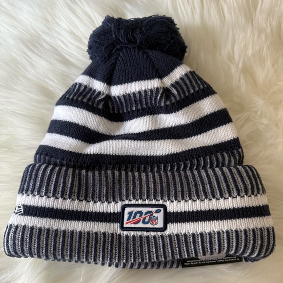 NWT 2019 Los Angeles Rams New Era Navy/White Cuffed Knit Beanie Hat - Picture 3 of 4